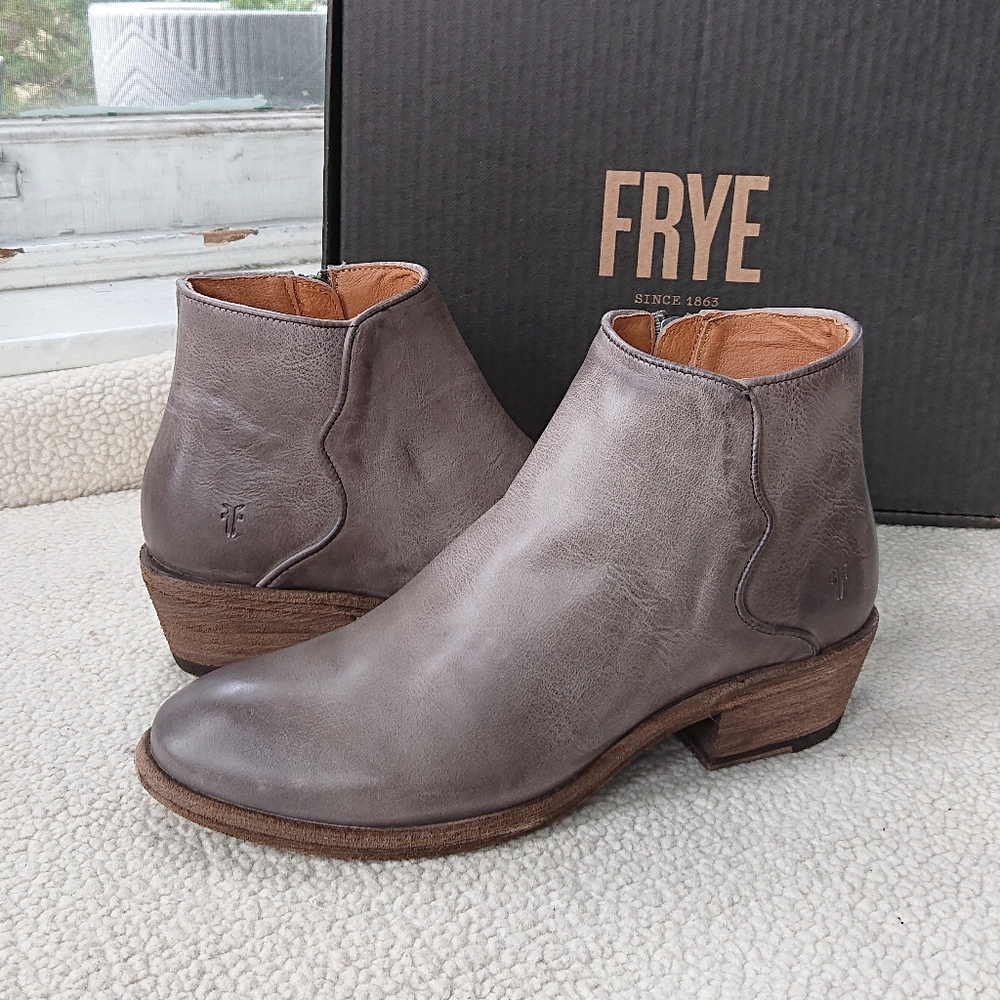 Frye "Carson Piping Bootie" Leather Ankle Boot